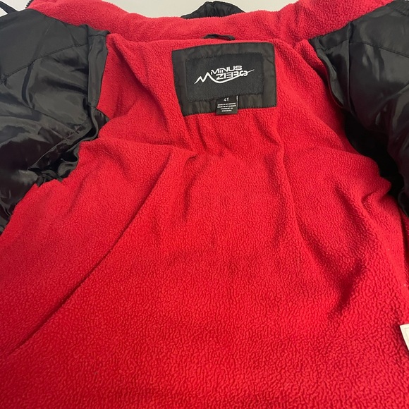 Gray and Black Kids Puffer Jacket with Red Lining - Picture 8 of 12
